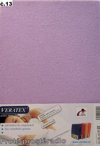 Veratex Froté prostěradlo  90x220cm (č.13-fialková)
