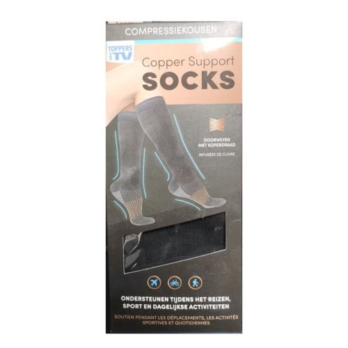 Kompresní ponožky s měděnou tkaninou - velikost 35-40