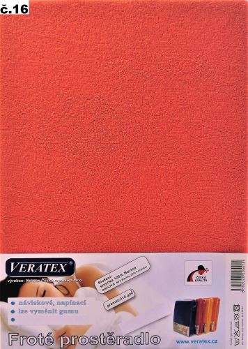 Veratex Froté prostěradlo 90x200/25cm (č.16 malinové)