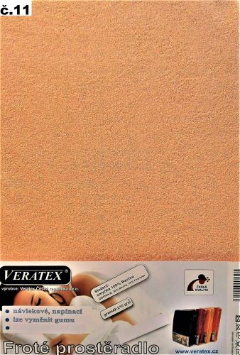 Veratex Froté prostěradlo  90x220cm (č.11-lososová)