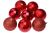 Vánoční koule na stromeček FLORA (8cm) 8ks - Červené - 8585044123738