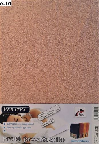 Veratex Froté prostěradlo 180x220 cm (č.10-starorůžová)