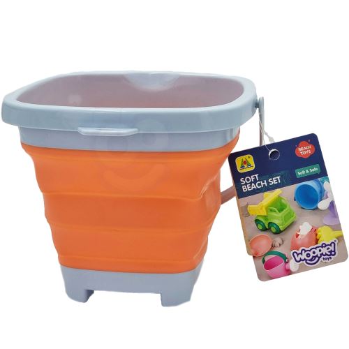 WOOPIE Skládací čtvercový oranžový kbelík
