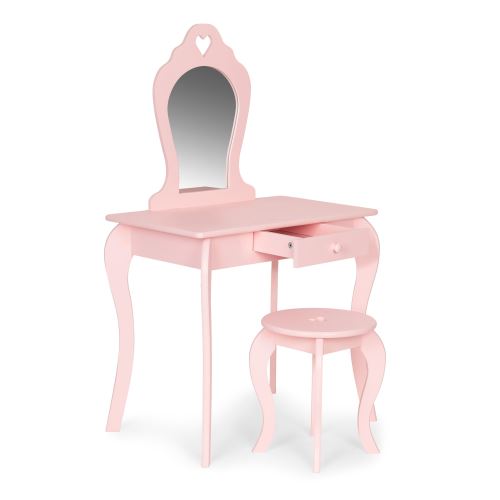 Dětský velký toaletní stolek se zrcadlem pro dívky