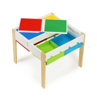 Dřevěný nábytek pro děti prostřený stůl + 2 židle