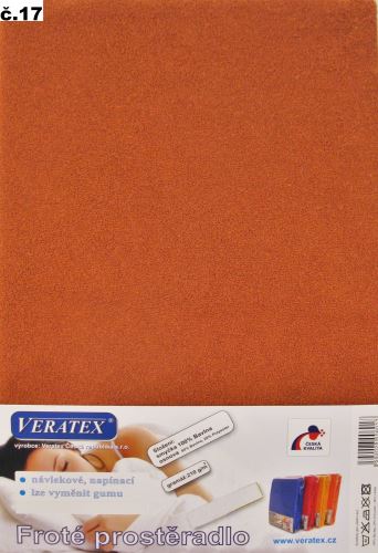 Veratex Froté prostěradlo 100x200/16 cm (č.17-rezavá)
