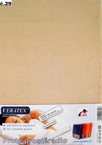 Veratex Froté prostěradlo na masážní lůžko 60x190 lehátko (č.29-béžová)