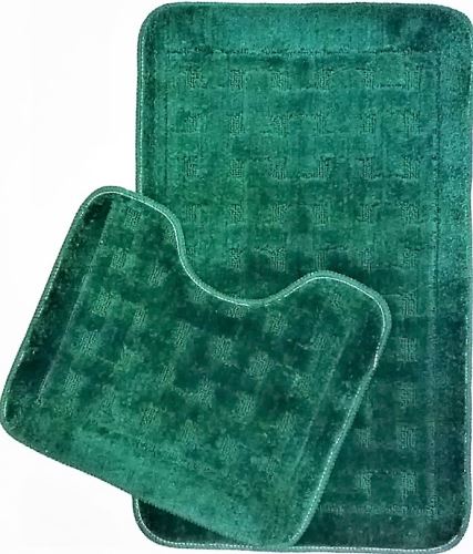 Veratex Koupelnová předložka 2-dílný set zelená kostka