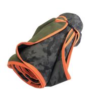 Aesthetic Softshellová outdoorová  deka - Khaki maskáč s oranžovým lemem Rozměr: 100x150 cm - malá