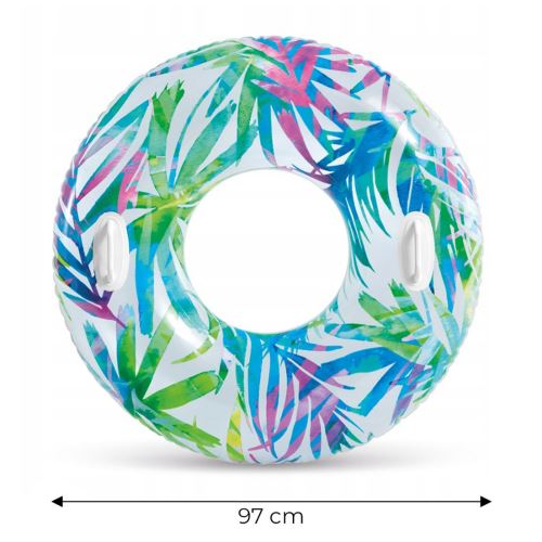 Velký nafukovací plavecký kruh 97cm pro děti Leaves - 58263
