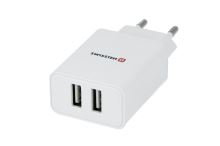 Síťový adaptér 2xUSB, 2,1A bílý + kabel USB/MicroUSB - 8595217464384