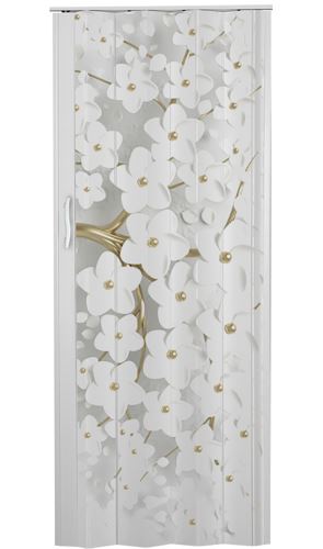 STANDOM Shrnovací dveře plastové plné s potiskem Kytky 83 cm, 201,5 cm