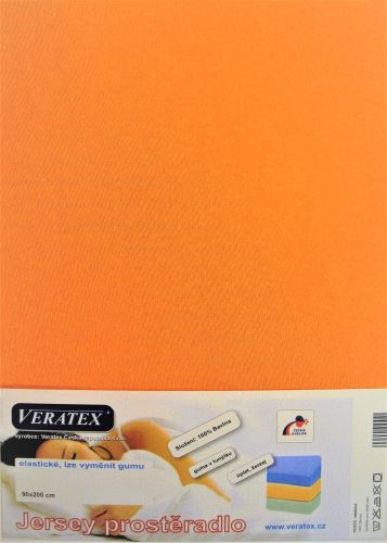 Veratex Jersey prostěradlo 200x220 cm (č.20-meruňková)