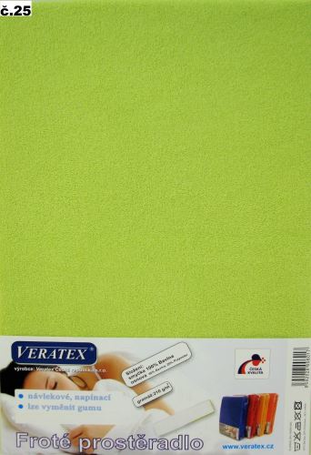 Veratex Froté prostěradlo 140x220 cm (č.25-žlutozelená)