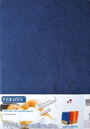 Veratex Froté prostěradlo postýlka 60x120 cm (č.24-nám.modrá)