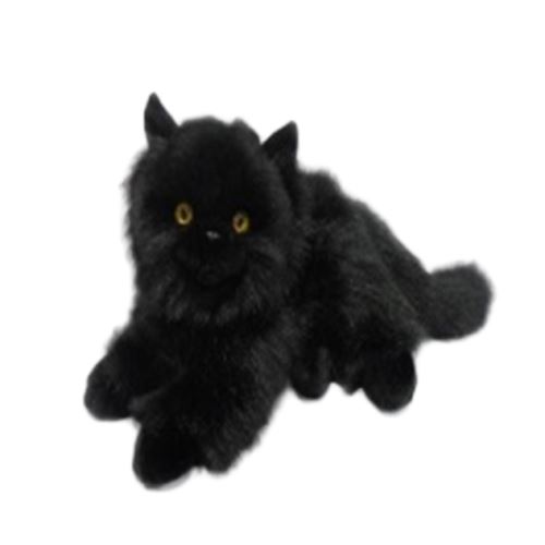 Plyšová kočka černá ležící 30 cm ECO-FRIENDLY (8590687220959)