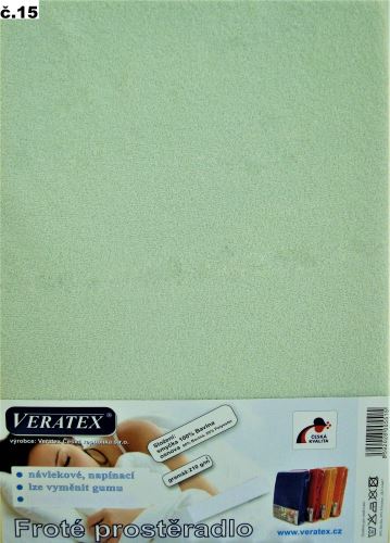 Veratex Froté prostěradlo 160x220 cm (č.15 sv.zelená)