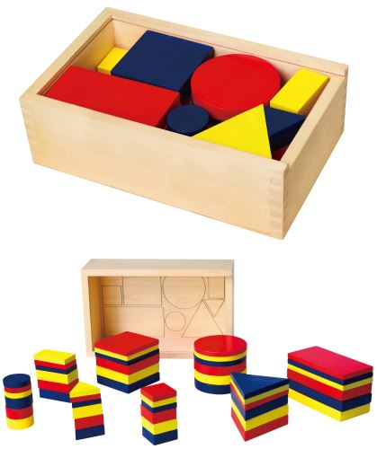 Dřevěné logické bloky Geometrické postavy Viga Toys