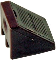 Plastový rožek s krytkou ke spojení polic a nábytku hnědá (4 ks.)