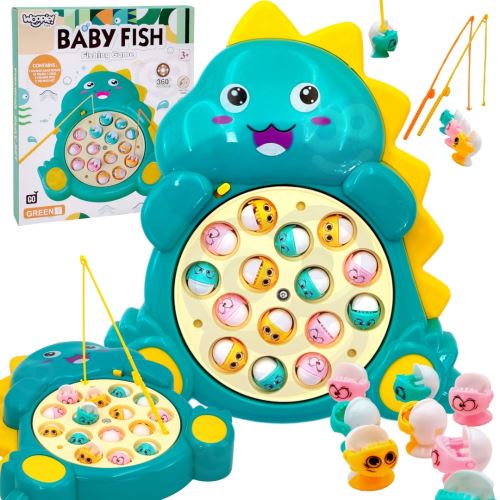 WOOPIE Fish Catching Set Green Dinosaur Arkádová hra