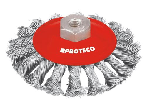 Proteco - 10.234-100 - kartáč miskový copánkový 100mmxM14x2 Fe0.5mm