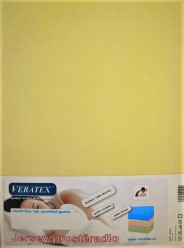Veratex Jersey prostěradlo 180x200/20 cm (č. 5-sv.žlutá)