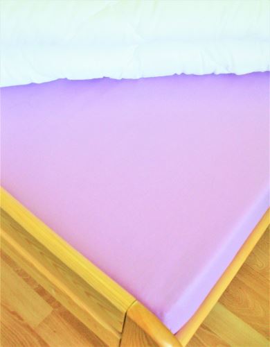 Veratex Bavlněné prostěradlo s gumou 140x200 cm (fialové) SKLADEM POSLEDNÍ 1KS