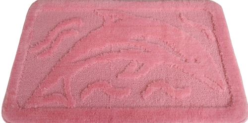 Veratex Koupelnová předložka růžová delfín 50x80 cm