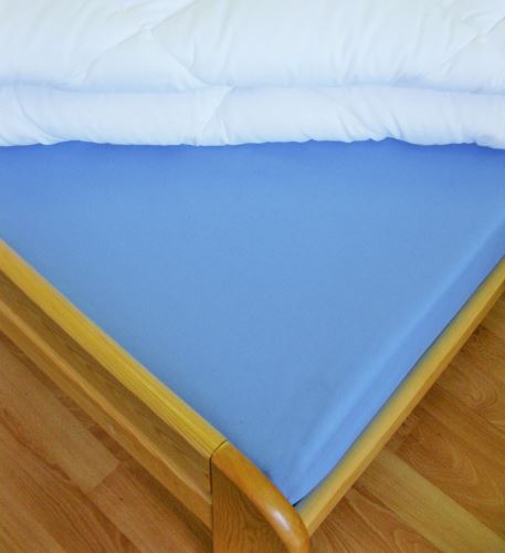 Veratex Bavlněné prostěradlo s gumou  90x200 cm do výšky matrace 15 cm (modré)