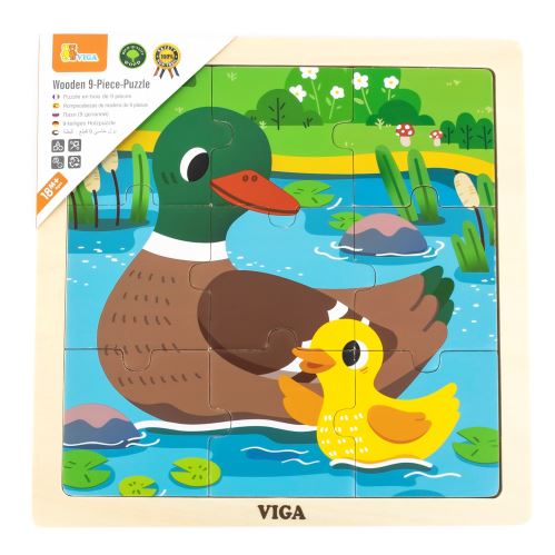 VIGA Handy Wooden Puzzle Ducks 9 elementů