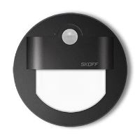 SKOFF LED nástěnné schodišťové svítidlo se senzorem MJ-RUE-D-N Rueda černá(D