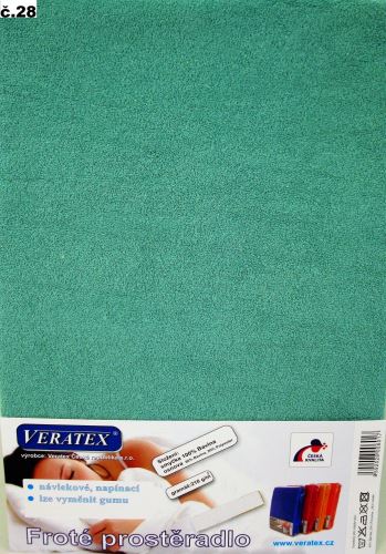 Veratex Froté prostěradlo 160x220 cm (č.28-tm.zelená)