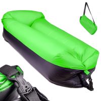 Lazy BAG SOFA postel vzduchové lehátko černo zelené 185x70cm