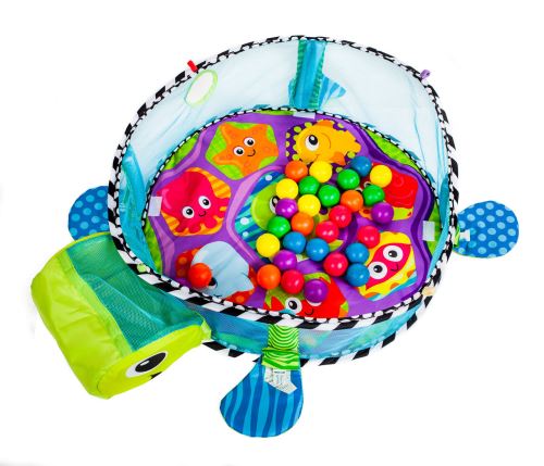 Vzdělávací podložka 3v1 Turtle Playpen Large 0+ 30 míčků