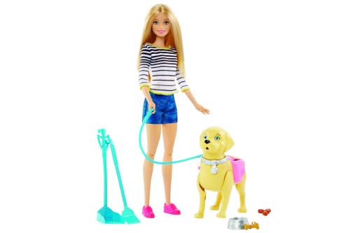 Panenka Barbie procházka s pejskem, Mattel DWJ68 - 887961382884