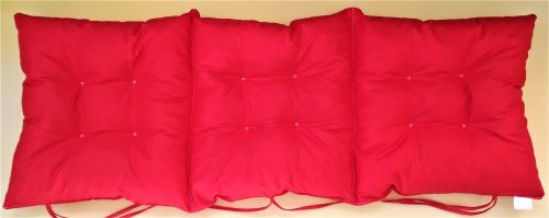 Veratex Sedák na lavici prošívaný 120 x 40 x 7,5cm červený