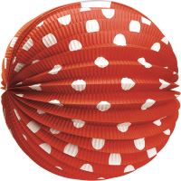 Papírový kulatý lampion červený 25 cm (8590687208414)