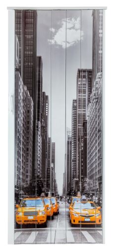 STANDOM Shrnovací dveře plastové plné s potiskem Taxi New York 83 cm, 201,5 cm