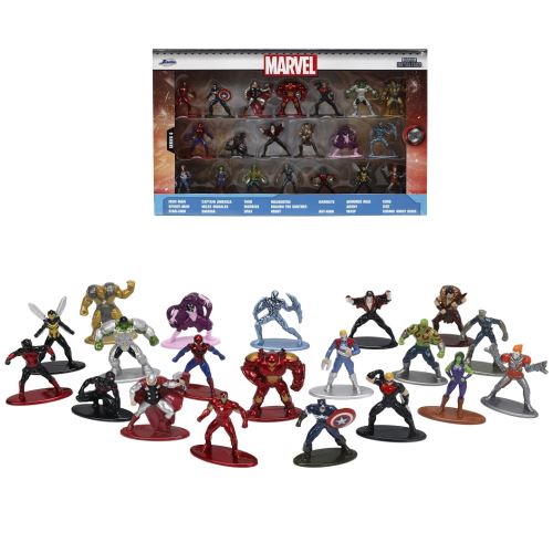 Sada 20dílných kovových figurek JADA Marvel