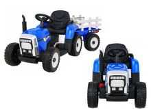 Traktor s přívěsem na modrý na baterii