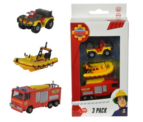 DICKIE Fireman Sam Sada 2 vozidel + záchranný člun