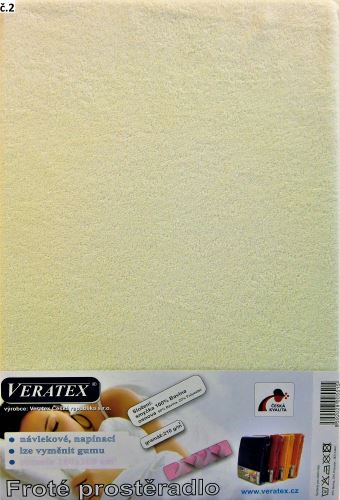 Veratex Froté prostěradlo 140x220 cm (č. 2-smetanová)