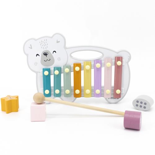 Dřevěné činely Polar Bear Xylofon Viga Toys