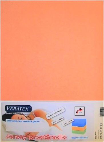 Veratex Jersey prostěradlo 180x200/15 cm (č.11-lososová)