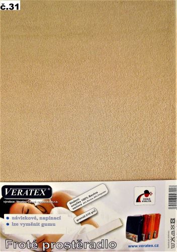 Veratex Froté prostěradlo 120x200/16 cm (č.31-sv.hnědá)
