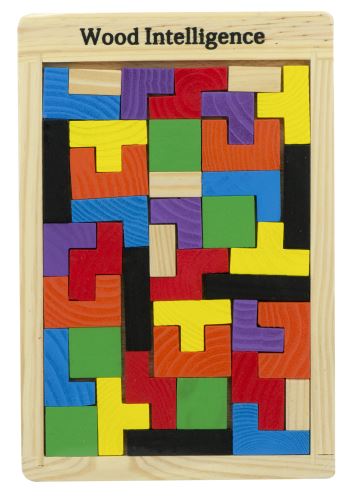 Dřevěné puzzle tetris puzzle bloky 40el.