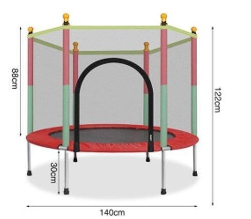 Dětská zahradní trampolína 140 cm červená