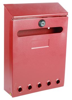 Poštovní schránka kovová venkovní Hybryda Červená