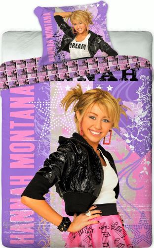 Veratex Povlečení Hannah Montana fialová 70x90 - 140x200cm