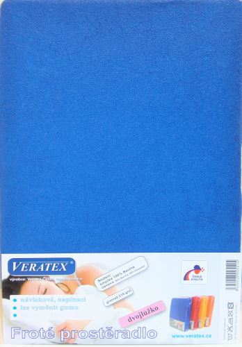 Veratex Froté prostěradlo atypické Atyp malý do 85 x 180 cm (č. 3-tm.modrá)